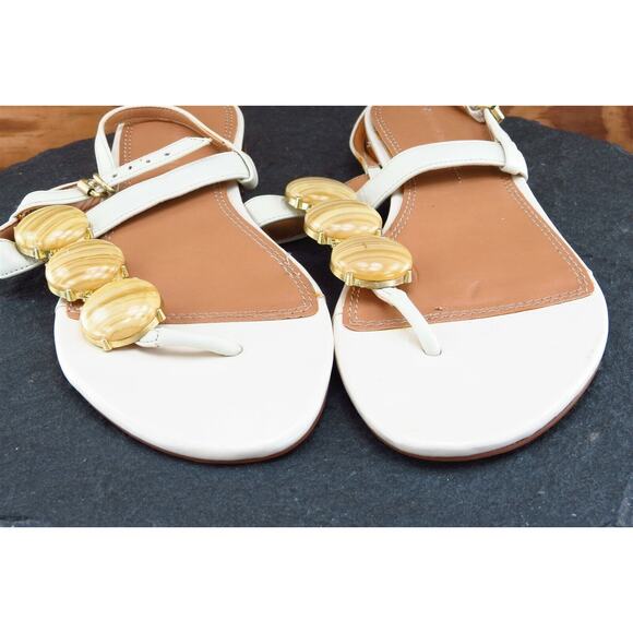 Banana Republic Sz 9 M Off white Thong Synthetic Women Sandals - Picture 2 of 10